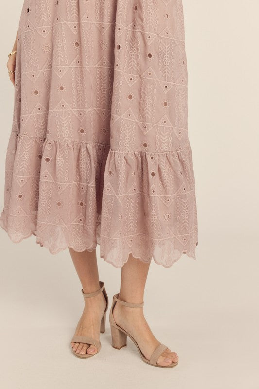 Dust Pink Midi Dress