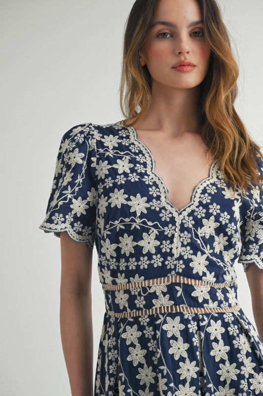 Chic Off-shoulder Lace Midi Dress