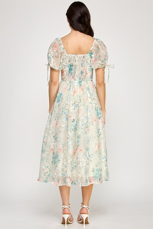 Blossom Embrace Midi Dress