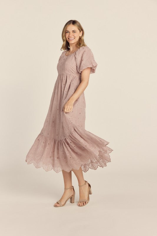 Dust Pink Midi Dress