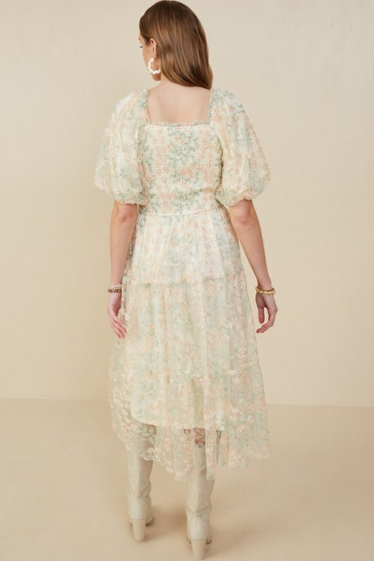 Peach Sky Midi Dress