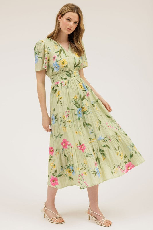Blooming Floral Midi Dress