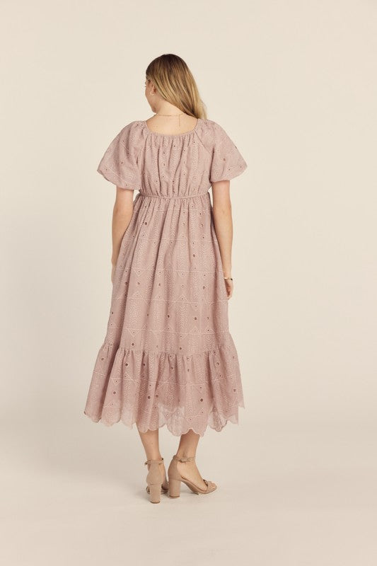 Dust Pink Midi Dress