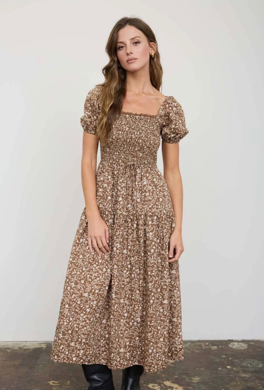 Mocca brown maxi dress