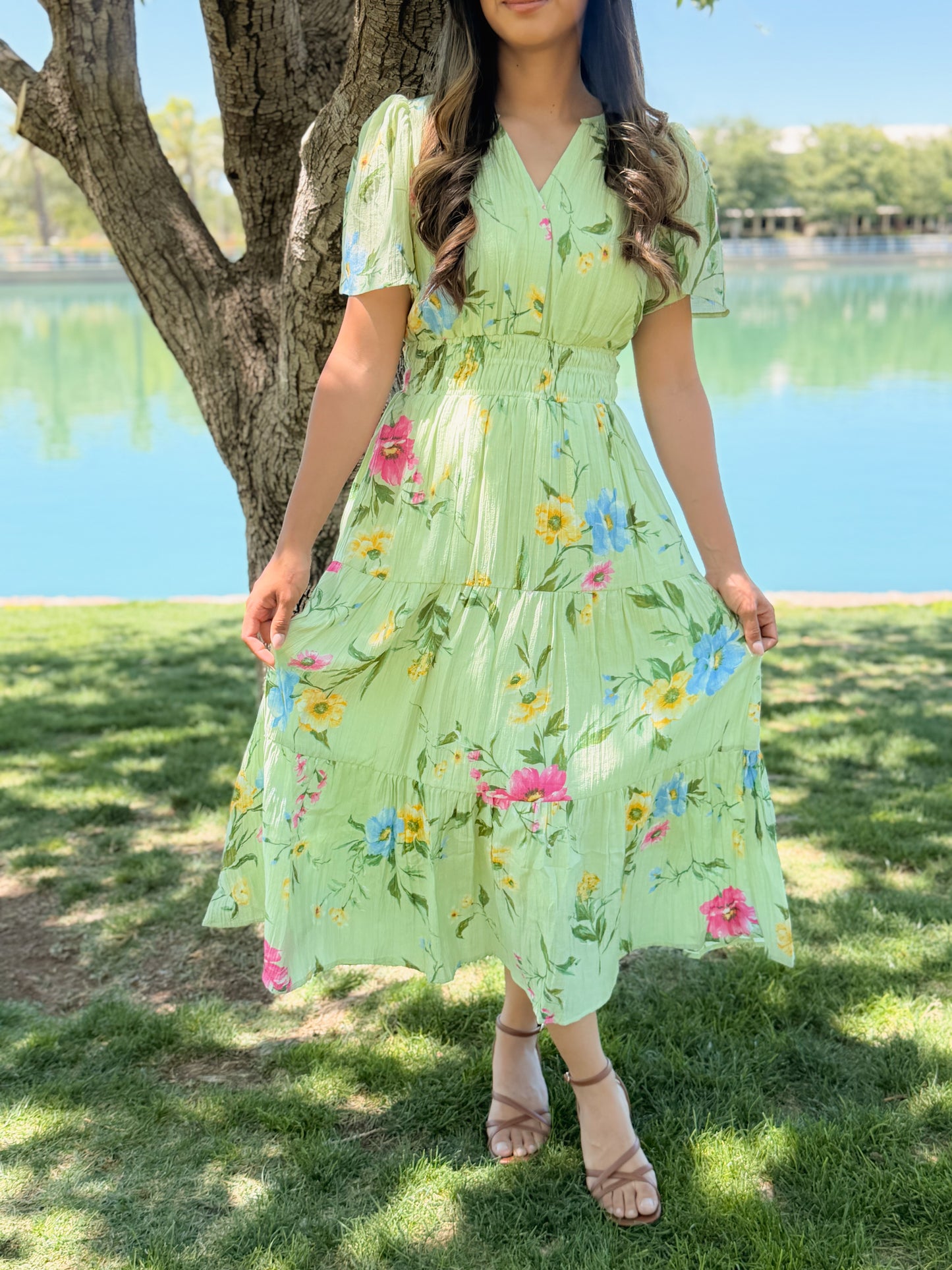 Blooming Floral Midi Dress