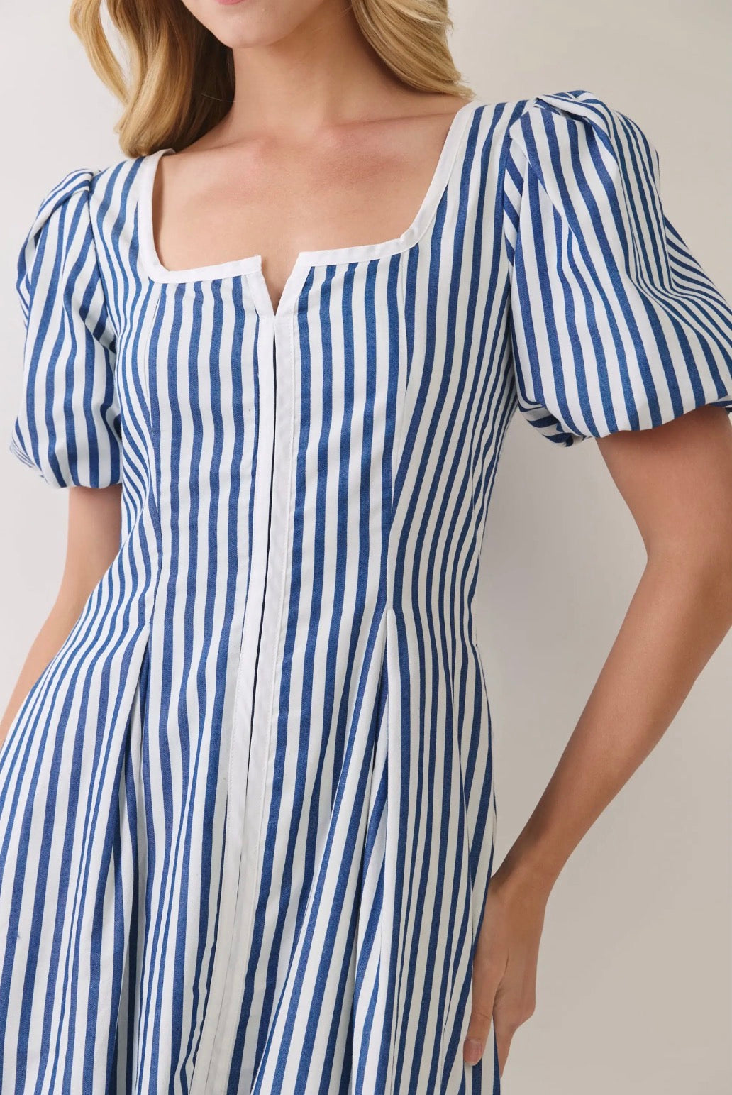The Graceful Stripe Midi Dress