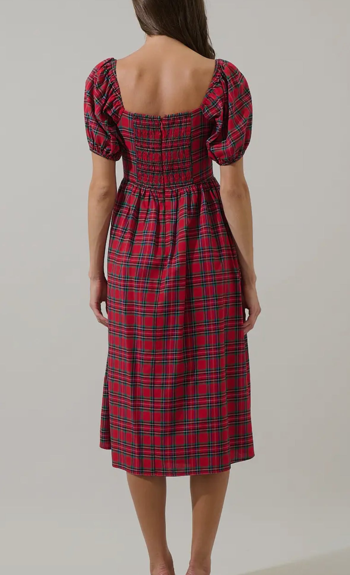 Red Sweetheart Midi Dress