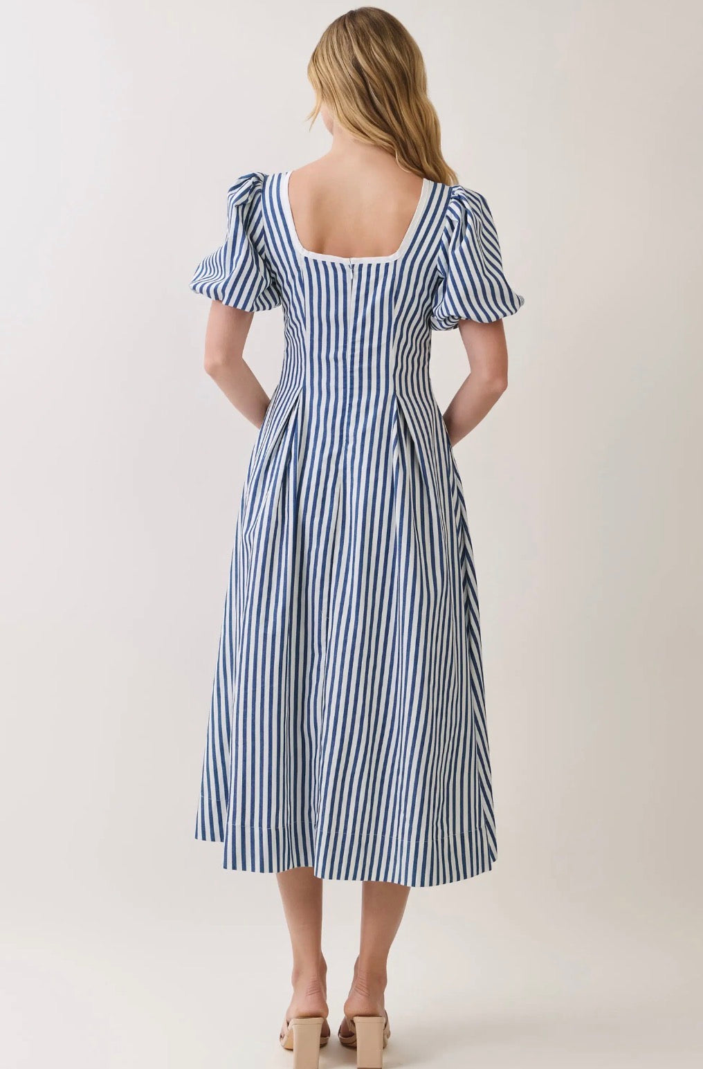 The Graceful Stripe Midi Dress