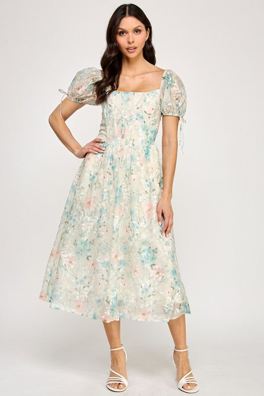 Blossom Embrace Midi Dress