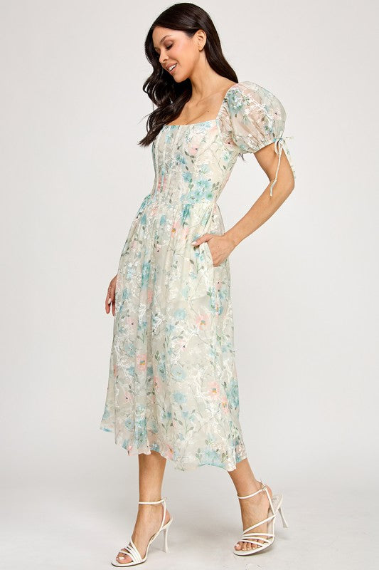 Blossom Embrace Midi Dress